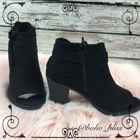 rampage peep toe booties